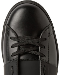 schwarze Leder niedrige Sneakers von Valentino