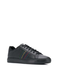 schwarze Leder niedrige Sneakers von PS Paul Smith