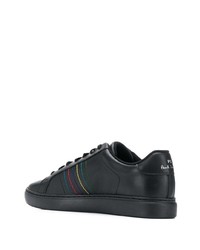 schwarze Leder niedrige Sneakers von PS Paul Smith