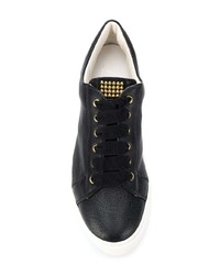 schwarze Leder niedrige Sneakers von AGL