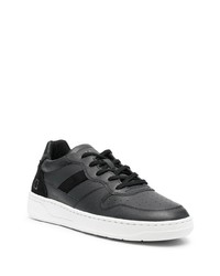 schwarze Leder niedrige Sneakers von D.A.T.E