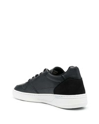 schwarze Leder niedrige Sneakers von D.A.T.E