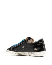 schwarze Leder niedrige Sneakers von Golden Goose