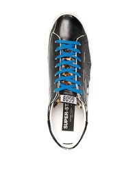 schwarze Leder niedrige Sneakers von Golden Goose