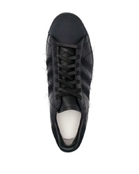 schwarze Leder niedrige Sneakers von Y-3