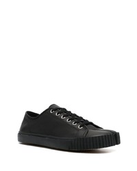 schwarze Leder niedrige Sneakers von Maison Margiela