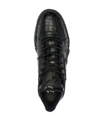 schwarze Leder niedrige Sneakers von Giuseppe Zanotti