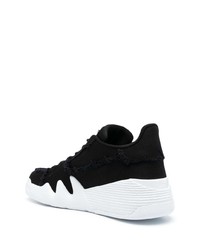 schwarze Leder niedrige Sneakers von Giuseppe Zanotti