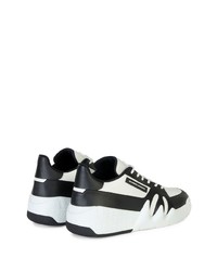 schwarze Leder niedrige Sneakers von Giuseppe Zanotti