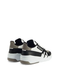 schwarze Leder niedrige Sneakers von Giuseppe Zanotti