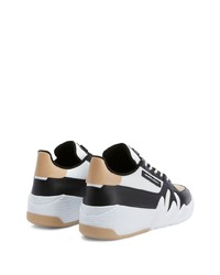 schwarze Leder niedrige Sneakers von Giuseppe Zanotti