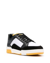 schwarze Leder niedrige Sneakers von Moschino