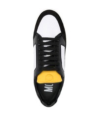 schwarze Leder niedrige Sneakers von Moschino