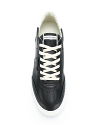 schwarze Leder niedrige Sneakers von Philippe Model