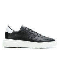 schwarze Leder niedrige Sneakers von Philippe Model