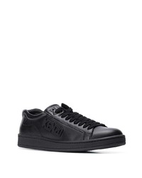 schwarze Leder niedrige Sneakers von Kenzo