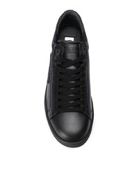 schwarze Leder niedrige Sneakers von Kenzo