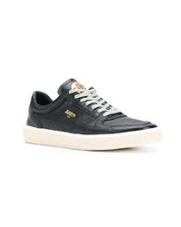 schwarze Leder niedrige Sneakers von Golden Goose Deluxe Brand