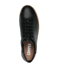 schwarze Leder niedrige Sneakers von Camper