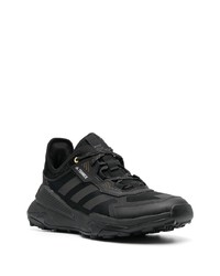 schwarze Leder niedrige Sneakers von adidas