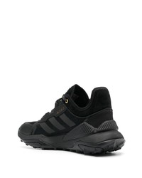 schwarze Leder niedrige Sneakers von adidas