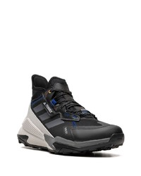 schwarze Leder niedrige Sneakers von adidas