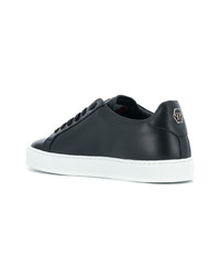 schwarze Leder niedrige Sneakers von Philipp Plein