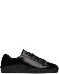 schwarze Leder niedrige Sneakers von Tiger of Sweden