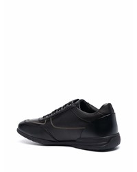 schwarze Leder niedrige Sneakers von Geox