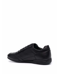 schwarze Leder niedrige Sneakers von Geox