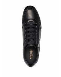 schwarze Leder niedrige Sneakers von Geox