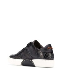 schwarze Leder niedrige Sneakers von Ermenegildo Zegna XXX