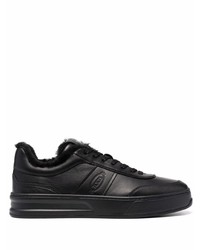 schwarze Leder niedrige Sneakers von Tod's