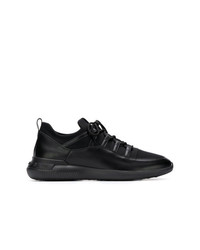 schwarze Leder niedrige Sneakers von Tod's