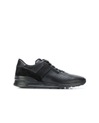 schwarze Leder niedrige Sneakers von Tod's