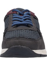 schwarze Leder niedrige Sneakers von Tom Tailor