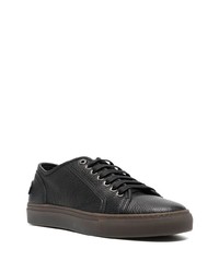 schwarze Leder niedrige Sneakers von Brioni