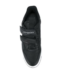 schwarze Leder niedrige Sneakers von Givenchy