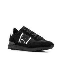 schwarze Leder niedrige Sneakers von Philippe Model