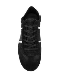 schwarze Leder niedrige Sneakers von Philippe Model