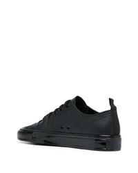 schwarze Leder niedrige Sneakers von Common Projects