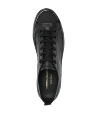 schwarze Leder niedrige Sneakers von Common Projects