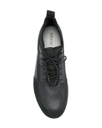 schwarze Leder niedrige Sneakers von Geox