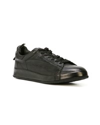 schwarze Leder niedrige Sneakers von Officine Creative