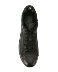 schwarze Leder niedrige Sneakers von Officine Creative