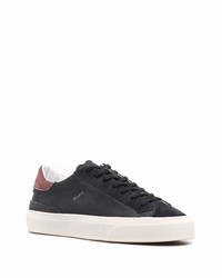 schwarze Leder niedrige Sneakers von D.A.T.E