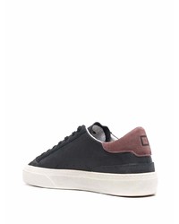 schwarze Leder niedrige Sneakers von D.A.T.E