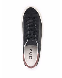 schwarze Leder niedrige Sneakers von D.A.T.E