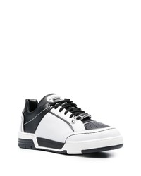 schwarze Leder niedrige Sneakers von Moschino