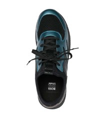 schwarze Leder niedrige Sneakers von BOSS